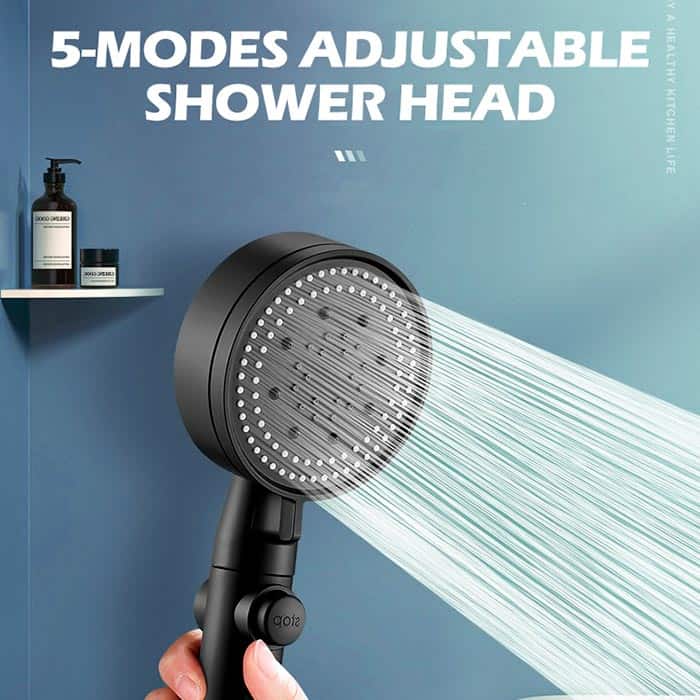PressureShower, sprchové rameno s 5 režimy sprchování (sprchová hlavice, hadice a rukojeť) - Image 3