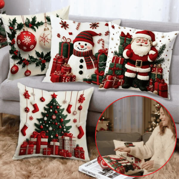 Vánoční povlaky na polštáře (4 kusy), RedXmass - video