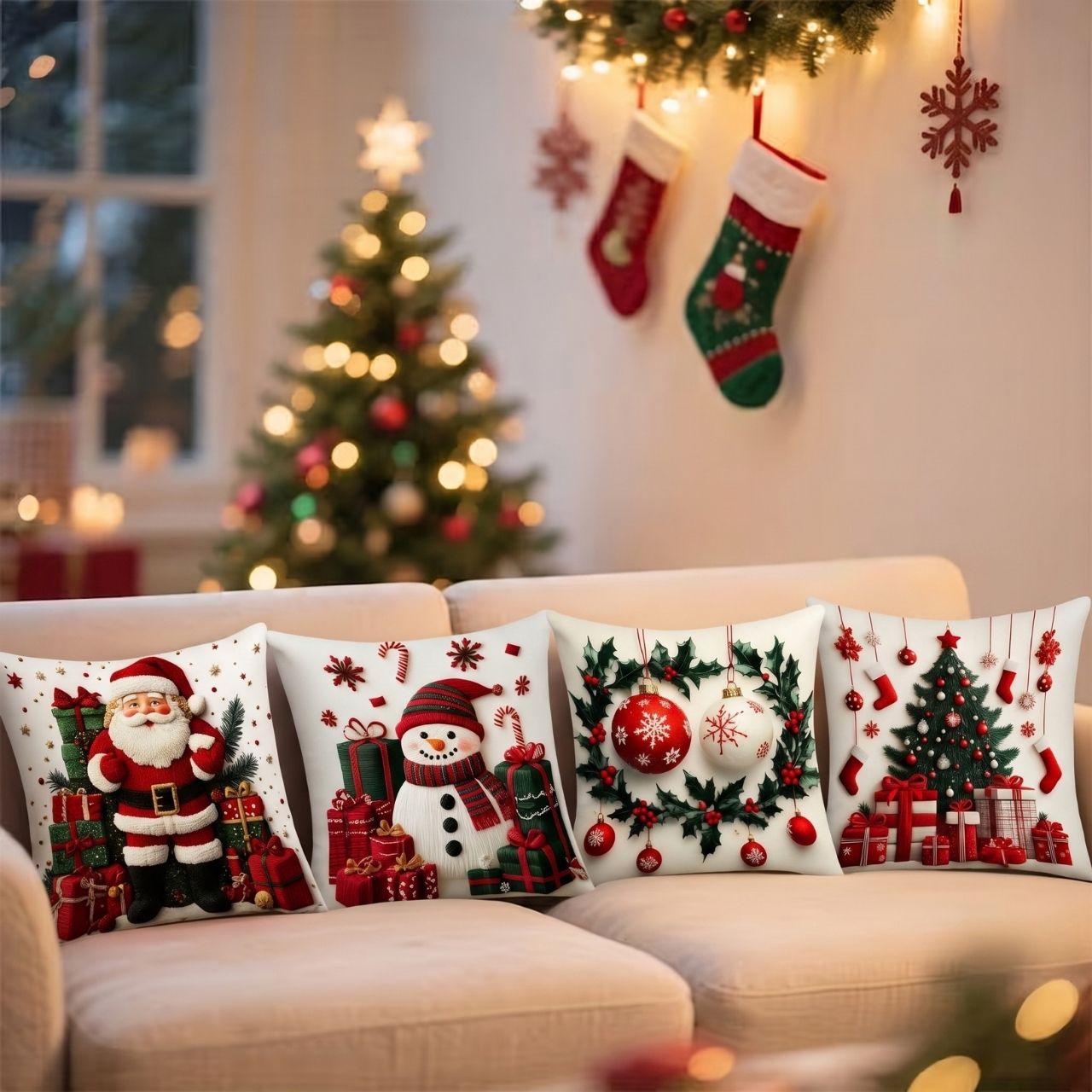 Vánoční povlaky na polštáře (4 kusy), RedXmass - Image 11