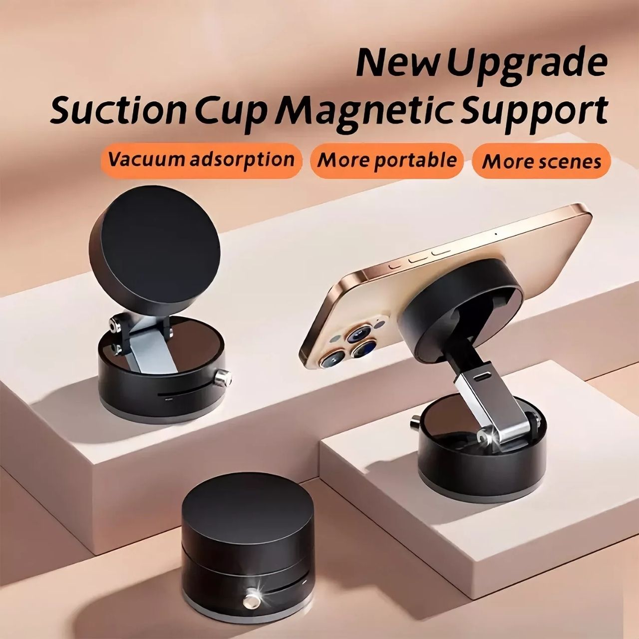 RingMag, univerzálně nastavitelný magnetický držák telefonu s vakuovou přísavkou - Image 4