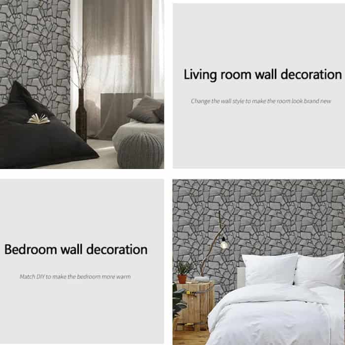 RocksWall, trojrozměrné nálepky na zeď s efektem skal (10 ks) - Image 8