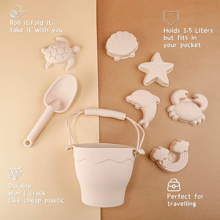 SandBucket, 8dílná sada hraček do pískoviště pro děti - Image 2