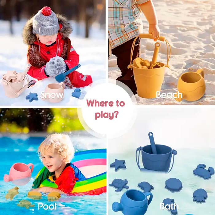 SandBucket, 8dílná sada hraček do pískoviště pro děti - Image 6