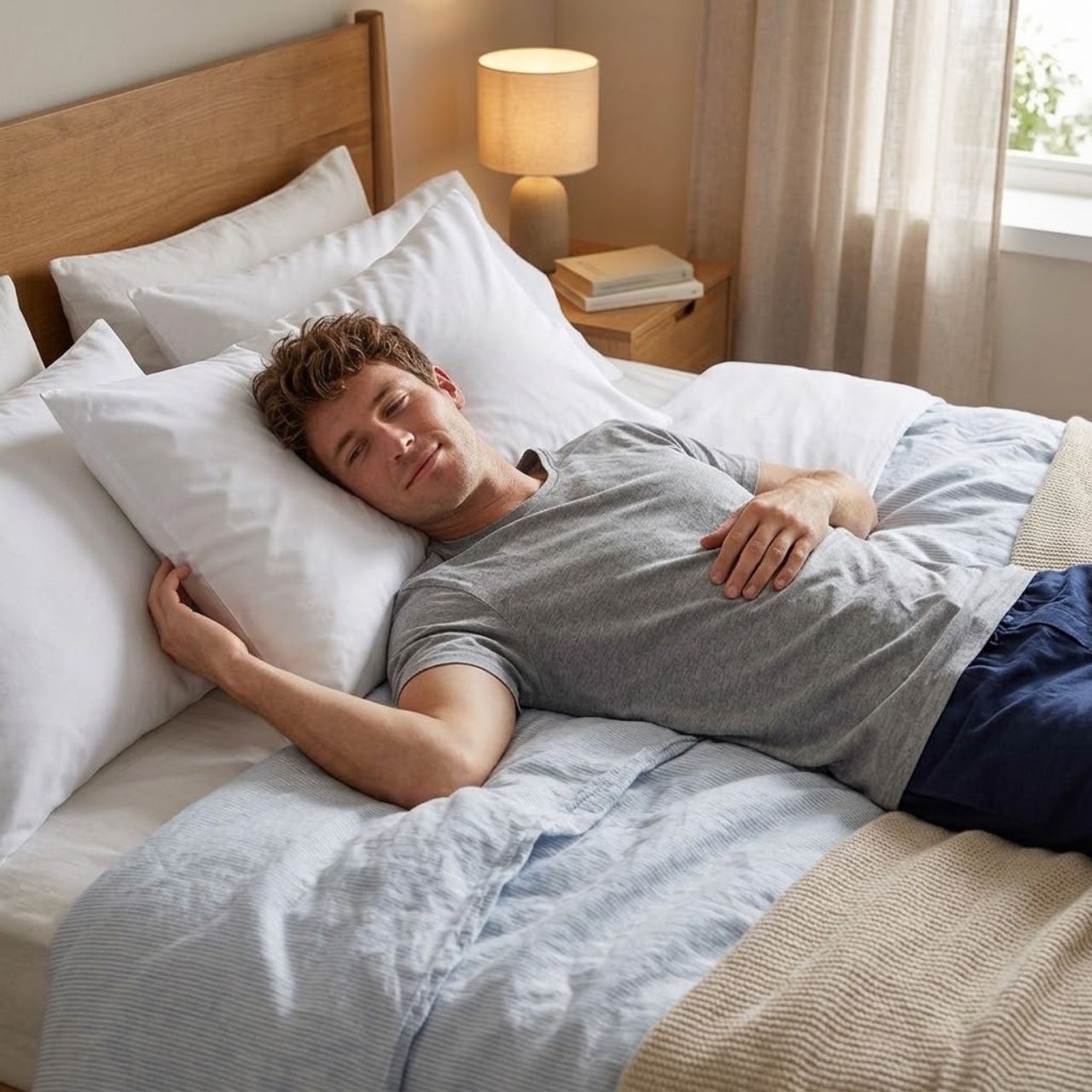 Ergonomický polštář + zdarma bavlněný povlak, SetComfy - Image 6
