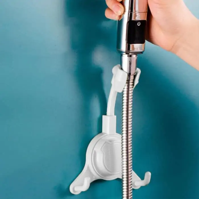 ShowerRack, držák sprchové hlavy s přidanými háčky na zavěšení - Image 4