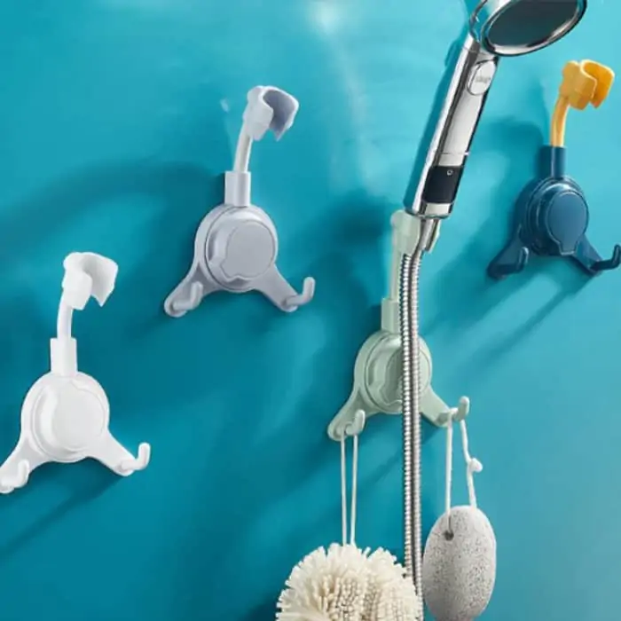 ShowerRack, držák sprchové hlavy s přidanými háčky na zavěšení - Image 5