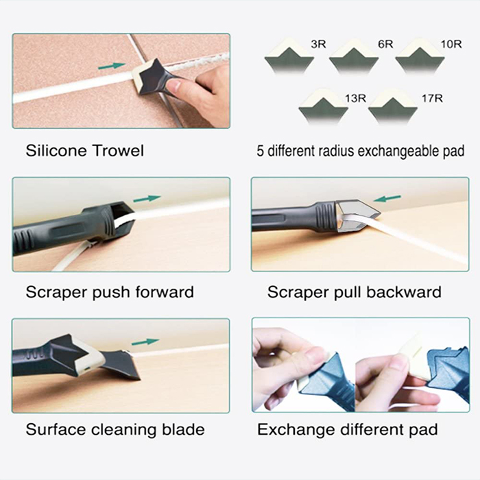 SiliconRemover, pomůcka 5v1 pro nános, vyhlazení a odstranění silikonu - Image 10