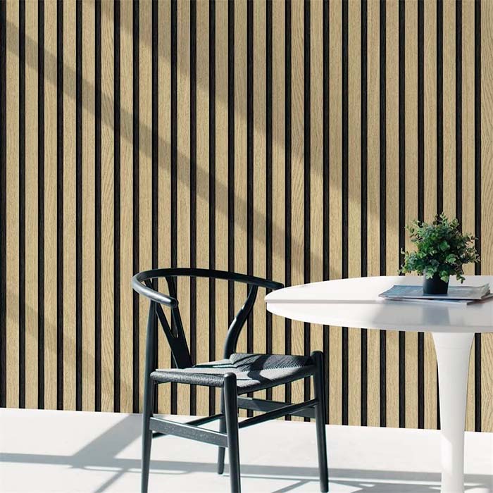 SlatWall, samolepící nálepka s přírodním vzhledem dřeva (300 x 45 cm) - Image 1