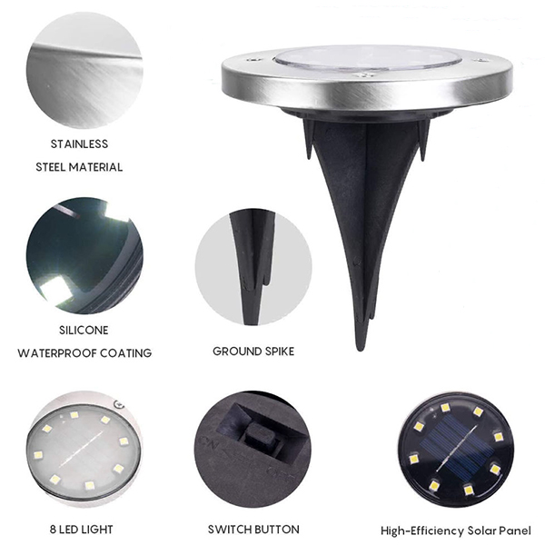 SolarGardenLights, 4 solární LED světla do zahrady nebo na dvůr - Image 4
