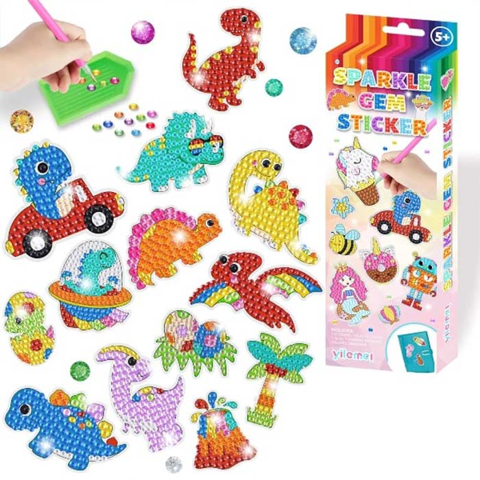SparkleStickers, kreativní sada pro nanášení barevných diamantů na nálepky - Image 2
