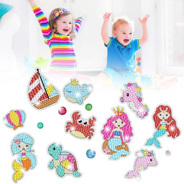 SparkleStickers, kreativní sada pro nanášení barevných diamantů na nálepky - Image 3