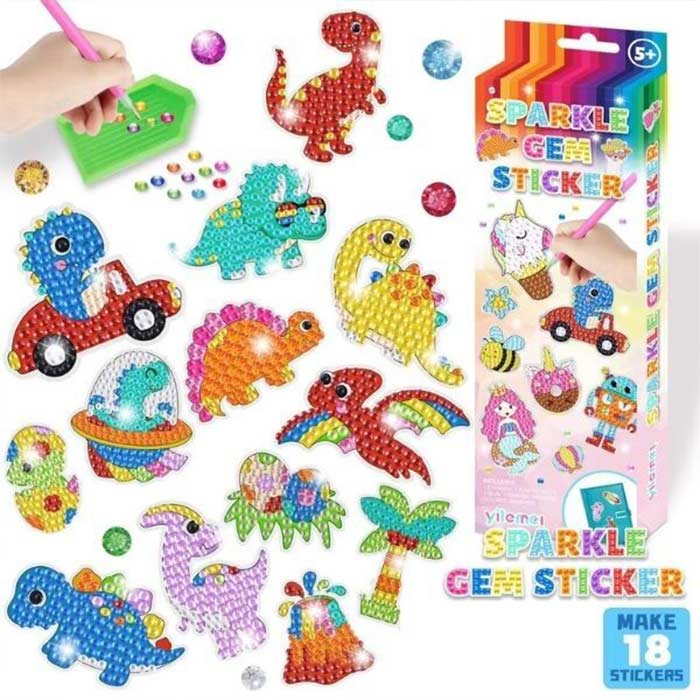 SparkleStickers, kreativní sada pro nanášení barevných diamantů na nálepky - Image 9