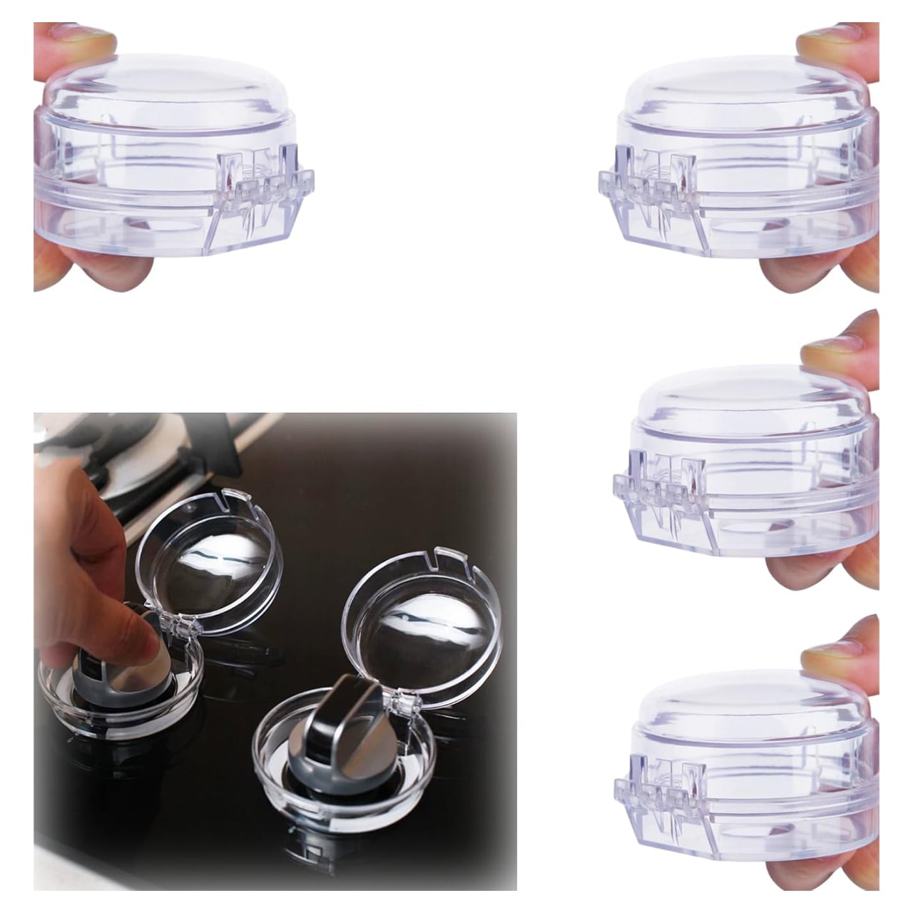 Transparentní design umožňuje vidět nad tlačítky.