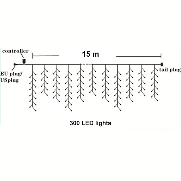 Stringy, LED světelný řetěz (15 m) - Image 2