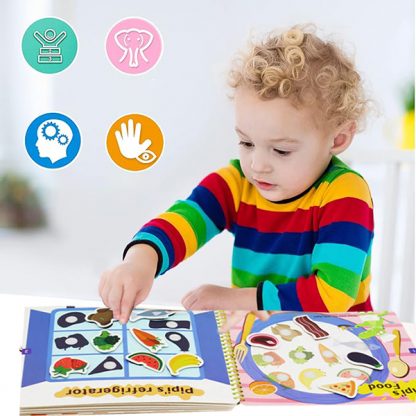 TIHKNJIGA, Interaktivní Montessori kniha se samolepkami - Image 5
