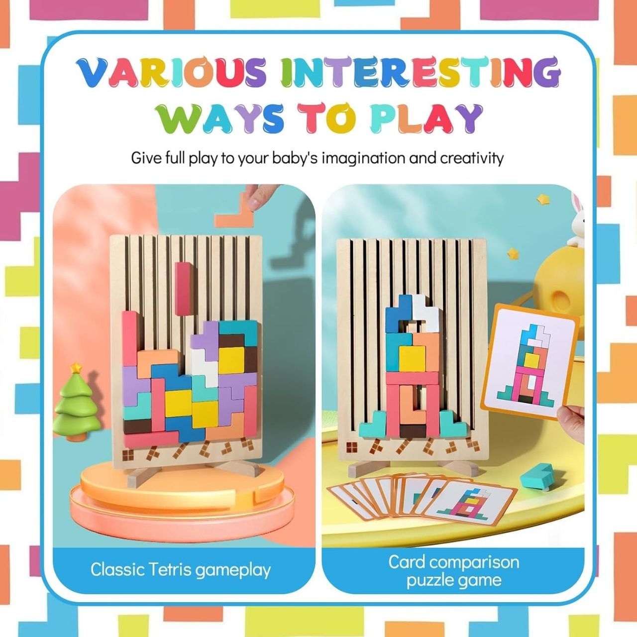 Tetris, dřevěná didaktická hračka - Image 6
