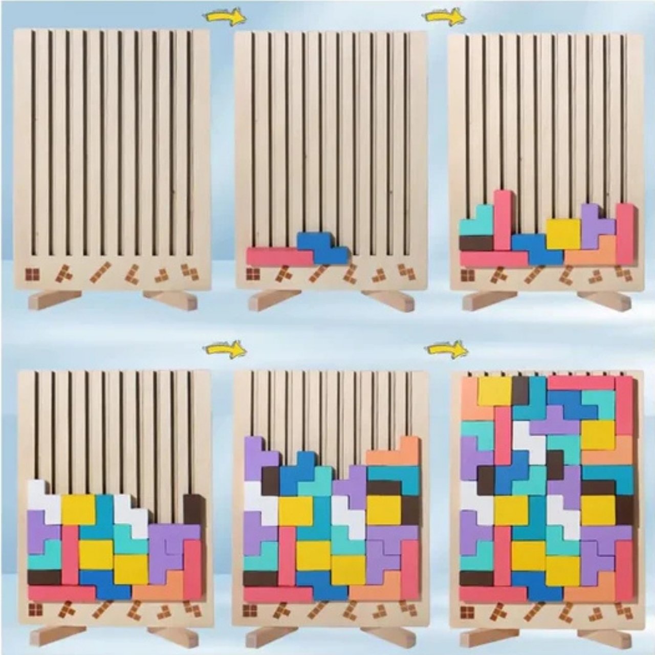 Tetris, dřevěná didaktická hračka - Image 7