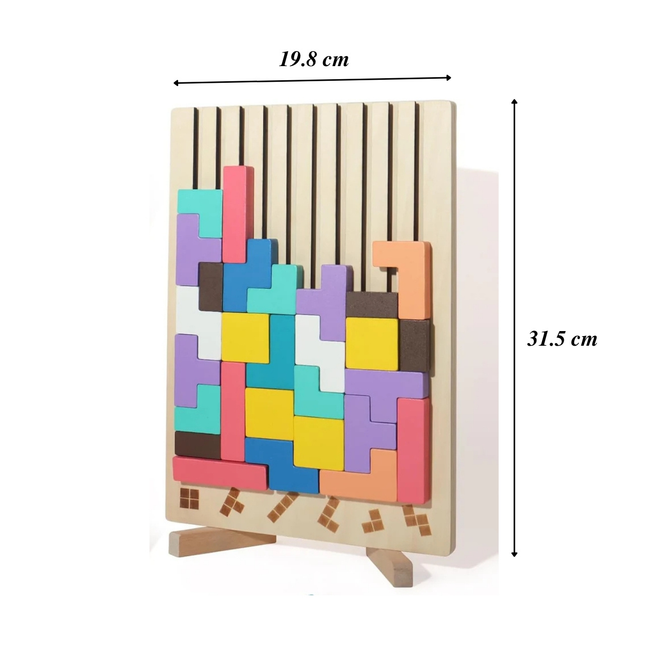 Tetris, dřevěná didaktická hračka - Image 9
