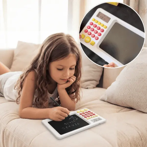 Výukový tablet 2 v 1 s kalkulačkou pro děti, TrainMath - Image 1