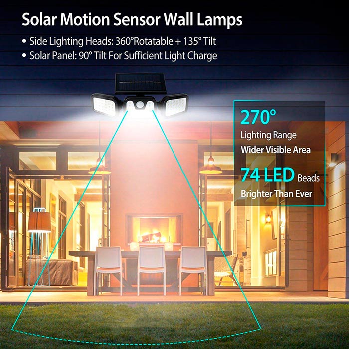 TripleSolar 3-stranná solární lampa - Image 3