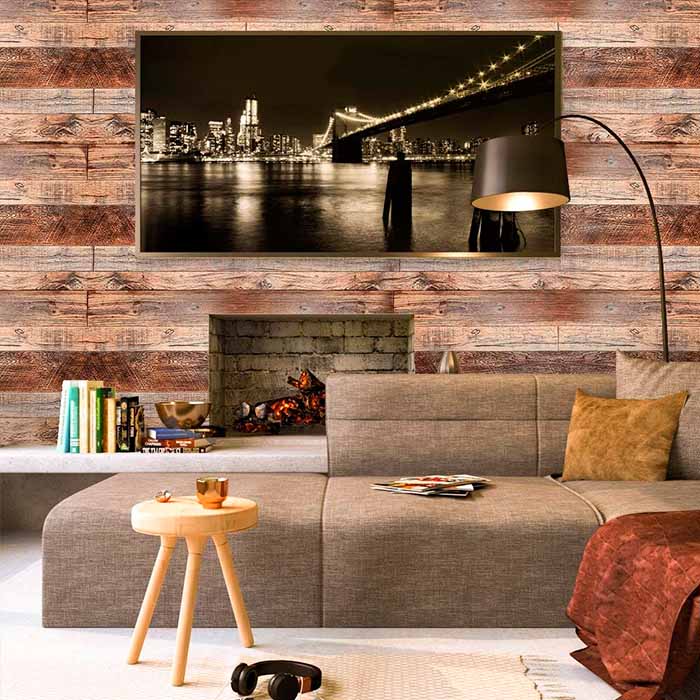 VintageWall, samolepící nálepka s přírodním vzhledem dřeva (300 x 45 cm) - Image 5