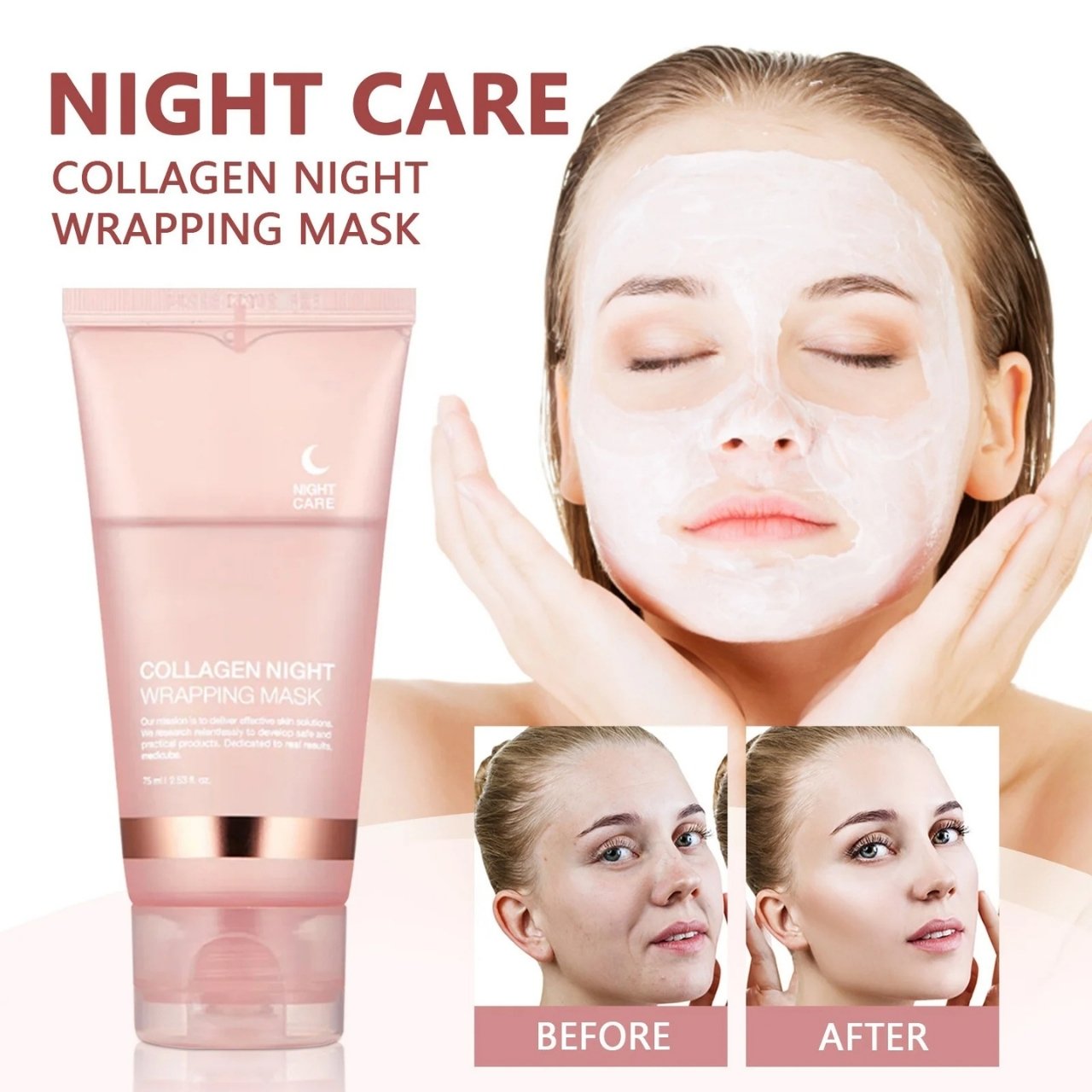 CollagenMask, kolagenová noční pleťová maska s peel-off efektem (1+1 ZDARMA ) - Image 5