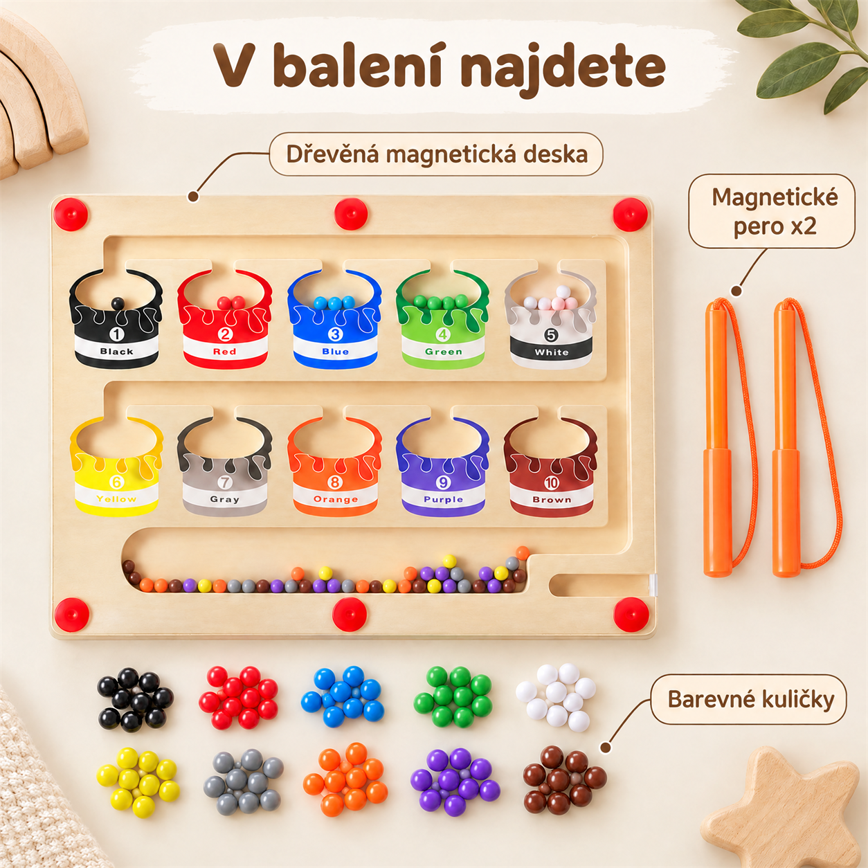 SortBoard, didaktická hračka pro třídění a výuku barev - Image 2