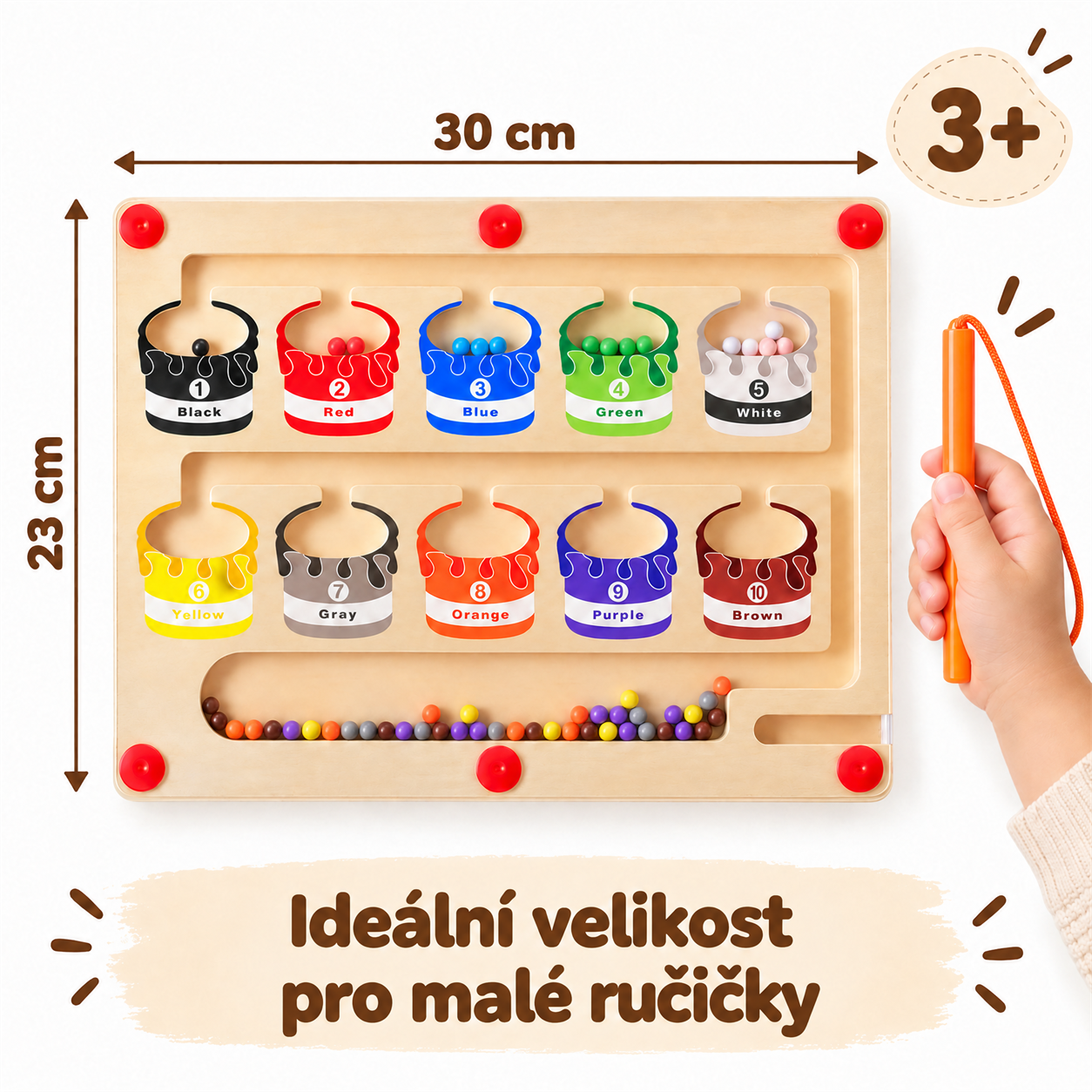 SortBoard, didaktická hračka pro třídění a výuku barev - Image 3