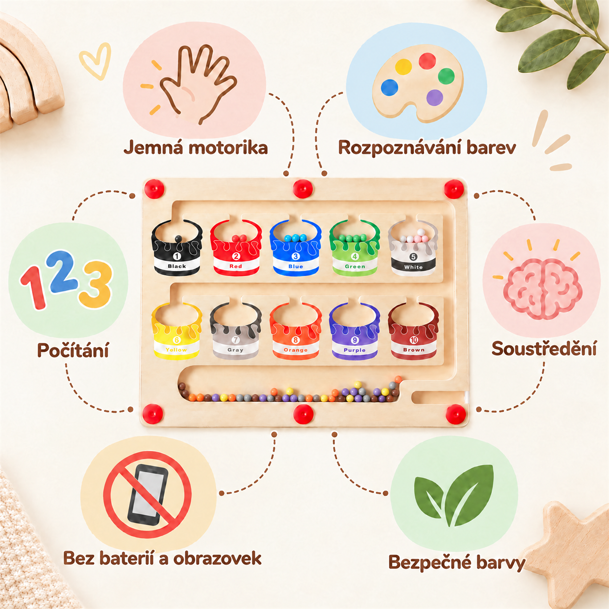 SortBoard, didaktická hračka pro třídění a výuku barev - Image 4